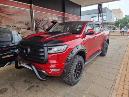 Fender flares V2, grill surround, nudge bar black, snorkel, bonnet scoop, windshields - GWM P-SERIES PASSENGER